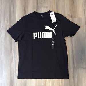 Puma Black Short Sleeve Tee Iconic Logo